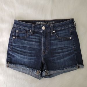 American Eagle Hi-Rise Shortie Shorts Women's 4 Summer